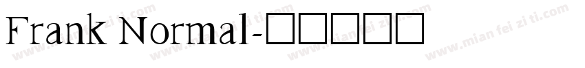 Frank Normal字体转换